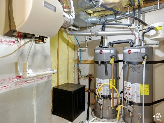 Dual water heaters and a whole-house humidifier