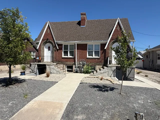 Brick exterior with arched entryways