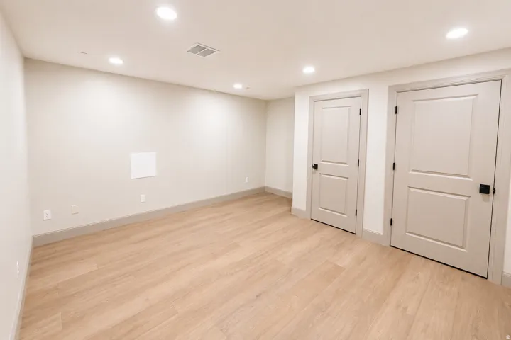 This Flex space could be used for an exercise room, an office, craft room, or extra storage!