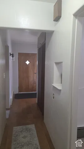 Entry with Hardwood flooring & large closet