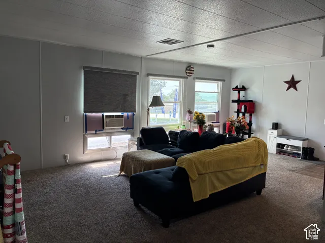 Wall-to-wall carpeting throughout