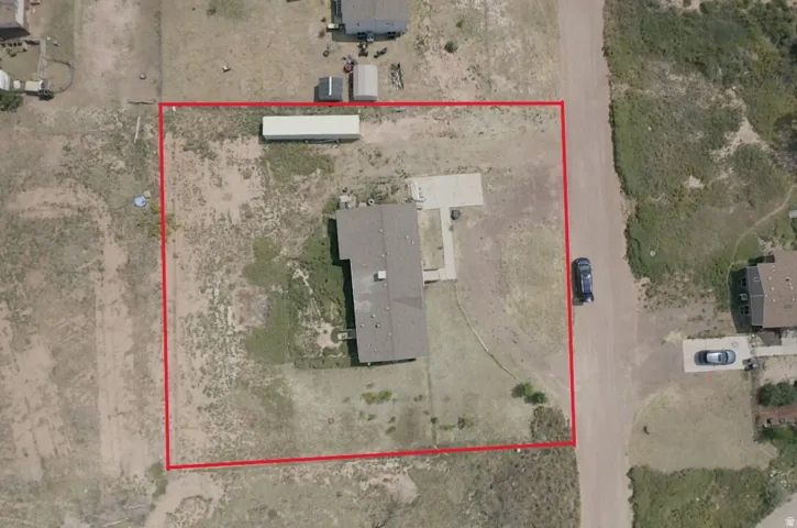 Aerial Map. Illustrating the property boundary and surrounding features