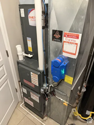 Goodman HVAC unit and associated ductwork
