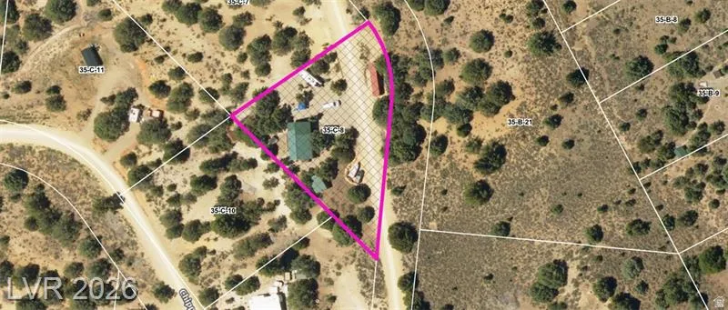 Aerial Property Map. Displaying the outline of the property and its surrounding parcels