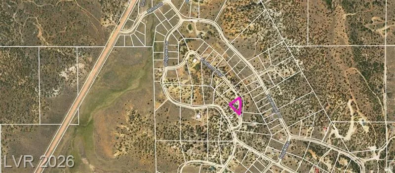 LVR 2026 Listing Image. Aerial view displaying the property's location within a subdivided area, marked with a pink outline