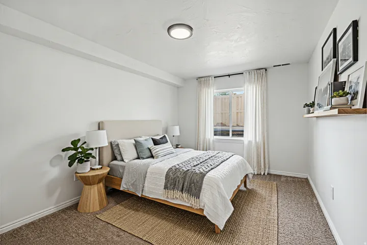 Virtually staged bedroom