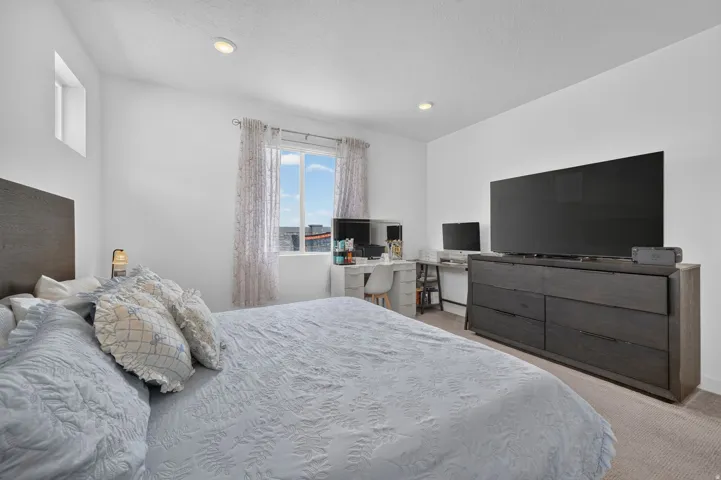 White walls with recessed lighting