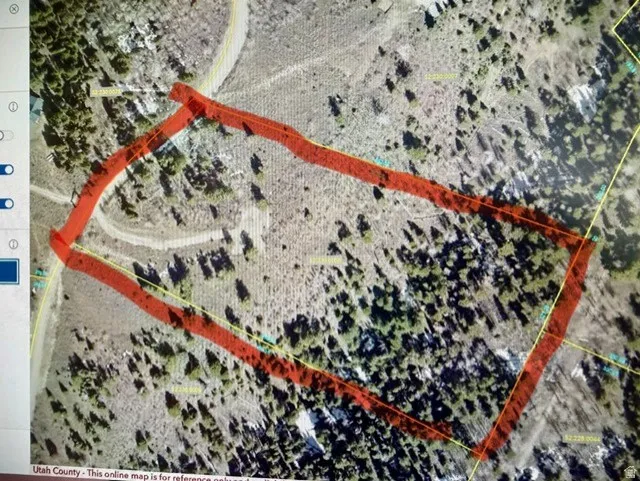 Aerial Map. Depicting the boundaries of the property with an overlaid red outline