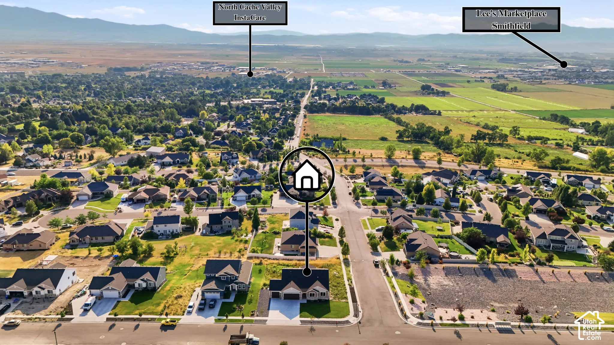 Expansive residential area with developed streets and established homes