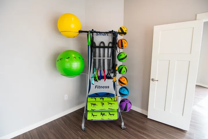 Wood-finish flooring throughout