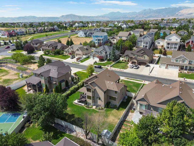 Area around home and neighborhood.