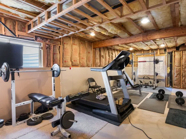 Large space in basement.