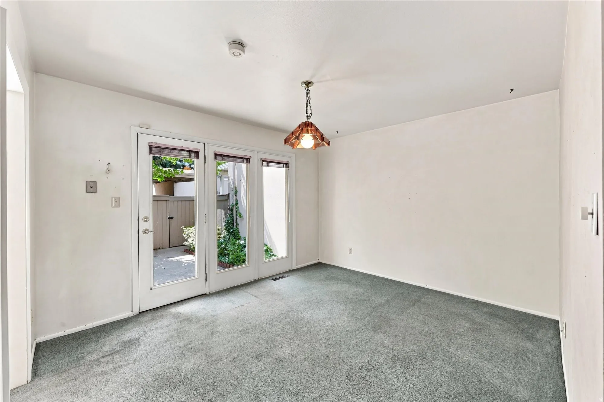 Light blue carpeted flooring