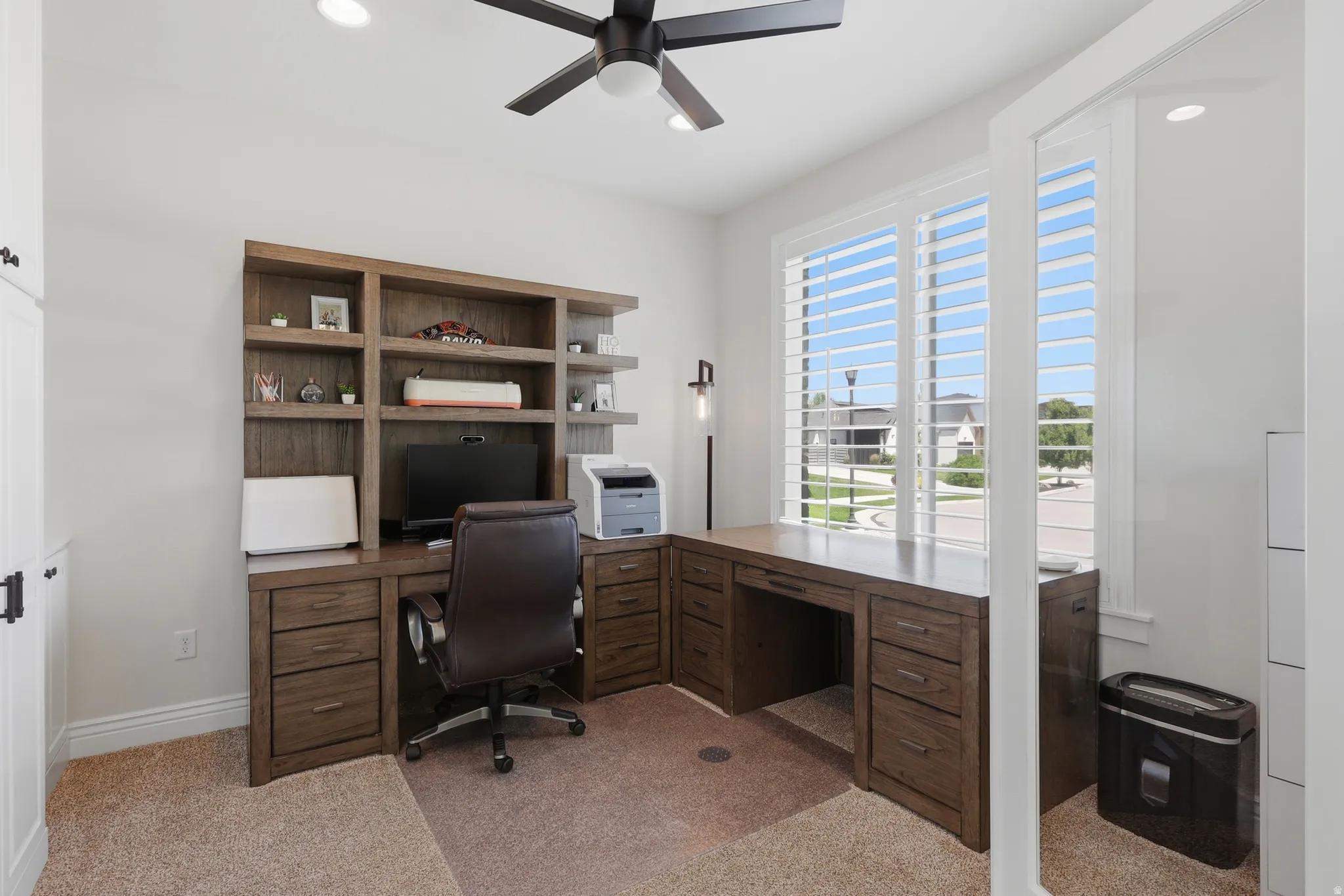 Office with double glass door entry