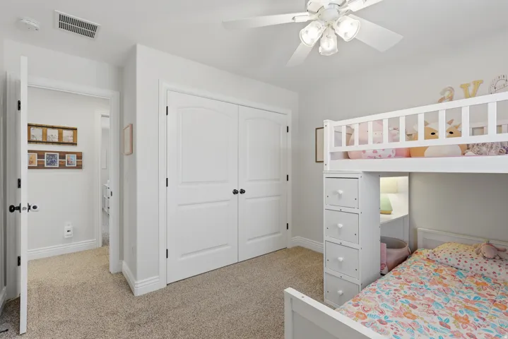 White painted walls with carpeting