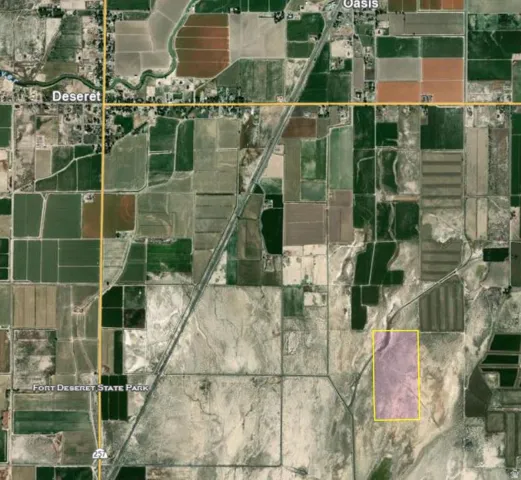 Satellite Imagery. An aerial view of the property and its surrounding land features, including agricultural areas, infrastructure, and geographical markers