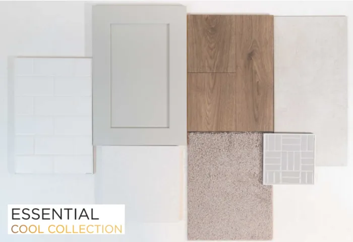 Design Collection. Presenting an assortment of material samples for interior finishes