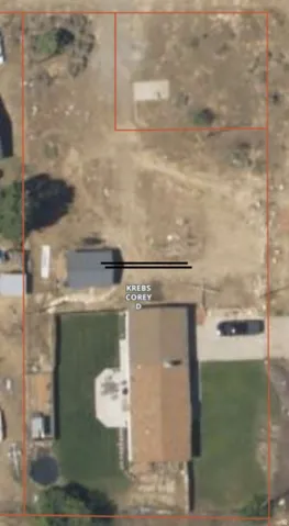 Aerial Parcel Map. Displaying the property boundary and owner details