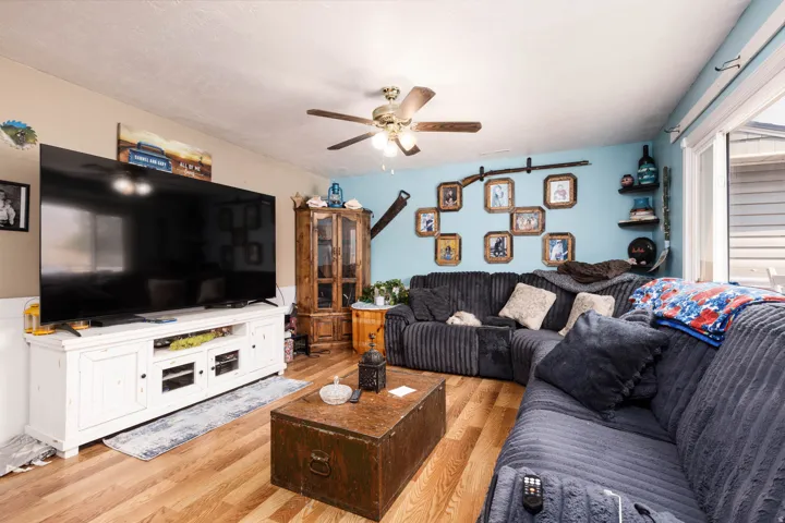 Wood-finish flooring throughout