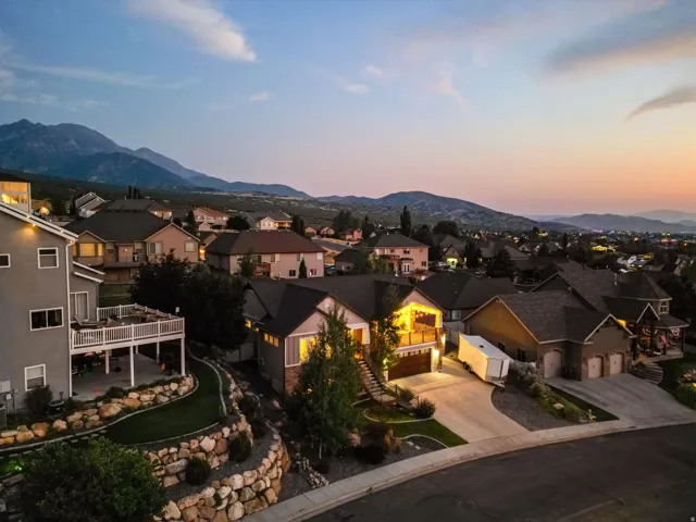 Terraced landscaping with rock retaining walls