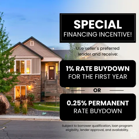 Promotional Flyer. Outlining financial terms for the property through the specified lender