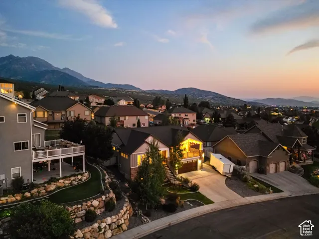 Terraced landscaping with rock retaining walls