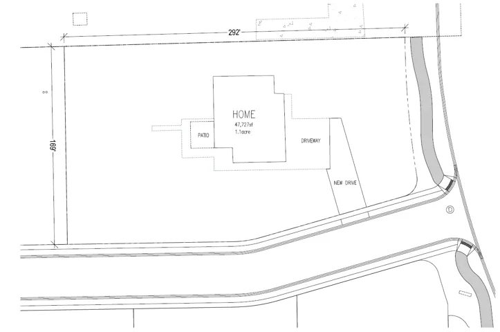 Site Plan. Illustrating the property boundaries, building footprint, and access points