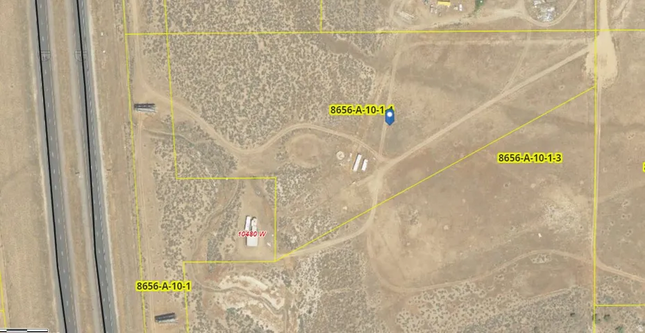 Aerial Property Map. Depicting parcel boundaries and lot divisions with identification labels for the property and surrounding land segments