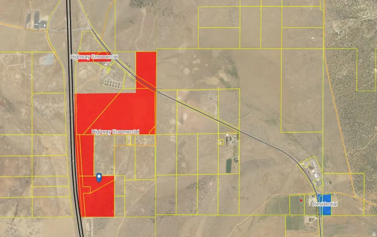 Property Zoning Map. Displaying commercial and residential classifications for the property