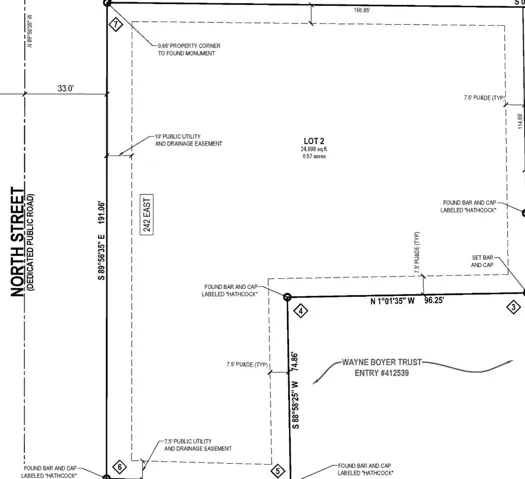 Survey Plat. Delineating the boundaries, dimensions, and relevant features of the property, including easements and monuments