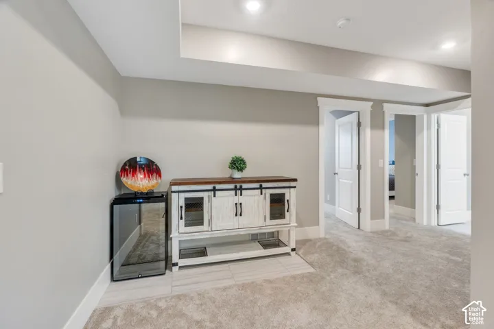 With tile flooring