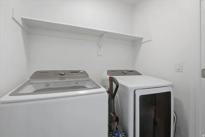 Built-in shelving for storage