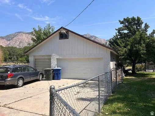 Two-car attached garage with an additional single-car garage