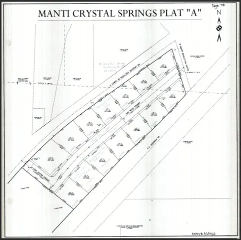 Plat Map. Illustrating the division of a land parcel into lots with associated dimensions and property identifiers