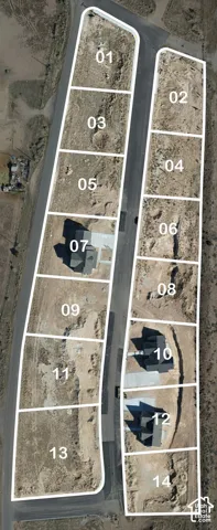 Plat Map. Illustrating the numbered parcels within the property