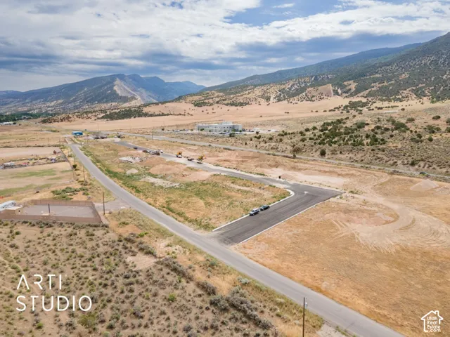 Developing residential lots with paved roads and mountain scenery