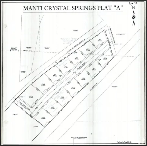 Plat Map. Illustrating the division of a land parcel into lots with associated dimensions and property identifiers