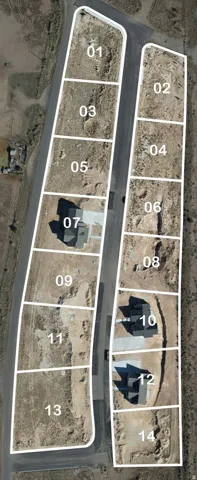 Aerial Parcel Map. Illustrating the numbered divisions of the property