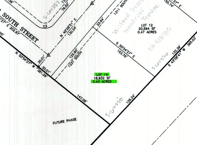 Plat map. Illustrating property boundaries, dimensions, and lot designations