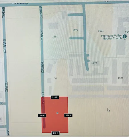 Property Location Map. Displaying the geographic boundaries and street reference coordinates for the subject property