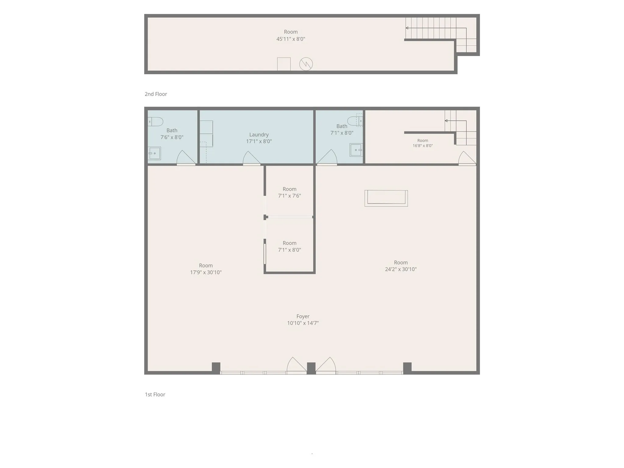 Floor plan showing casing units 7 & 8