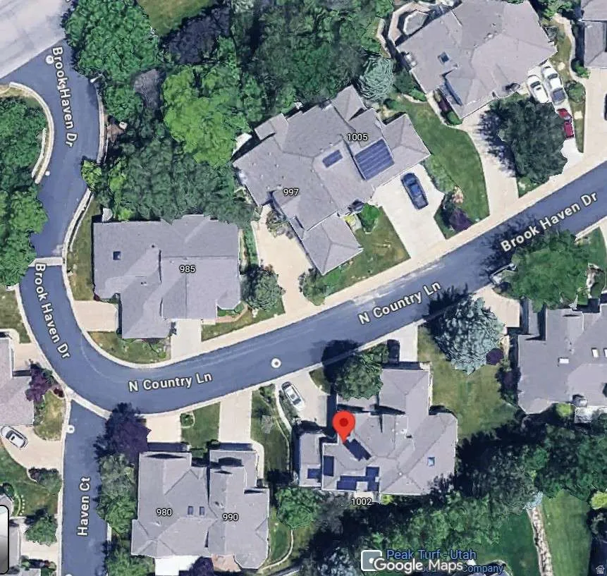 Aerial Property Map. Displaying the property's location and surrounding properties within the subdivision