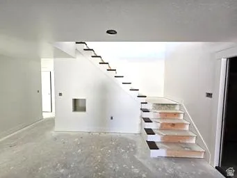 Basement with under stair play area