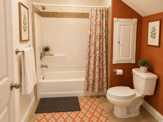 Tub and shower combination with tile surround