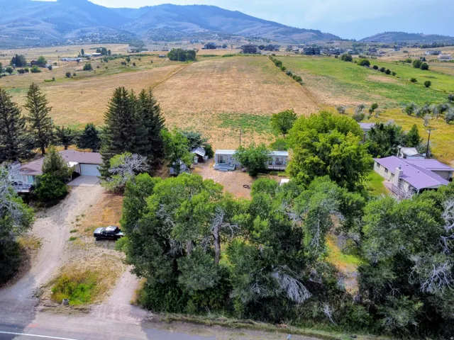 Expansive property featuring multiple structures, mature trees, and natural landscaping