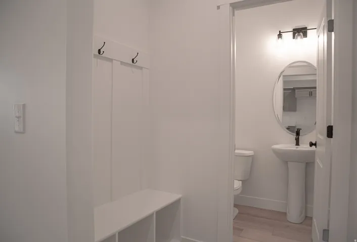 Mud room and powder room