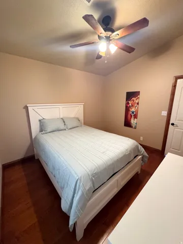 Wood-finish flooring throughout