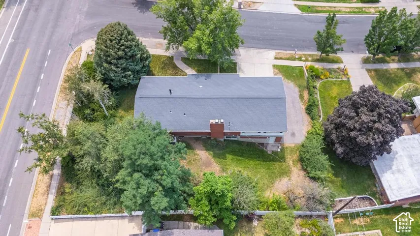 Aerial view from the back of the house.