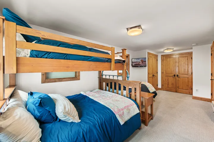 Wood-finish bunk bed and individual bed frames