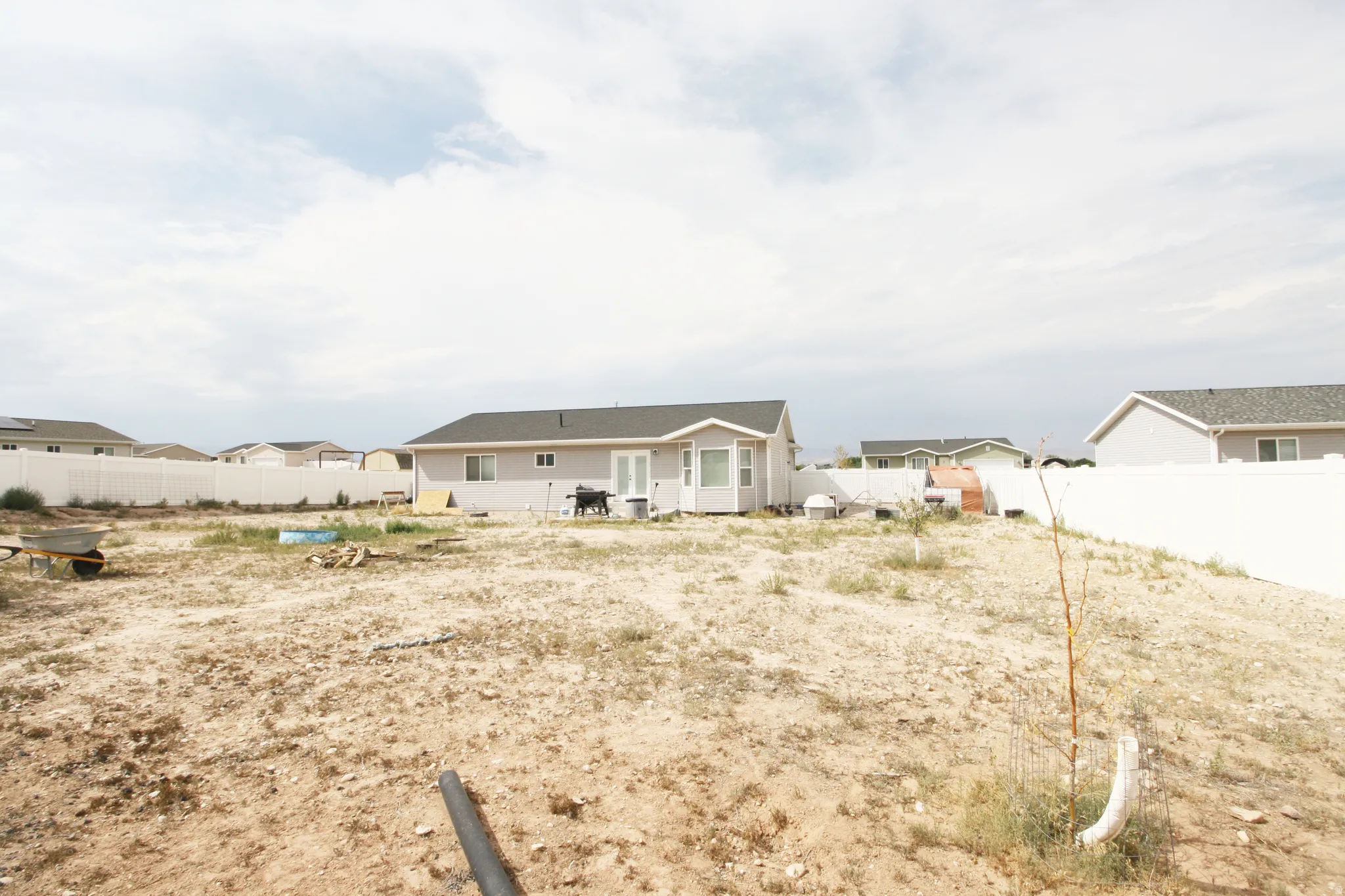 Blank slate for garden, landscaping, etc.